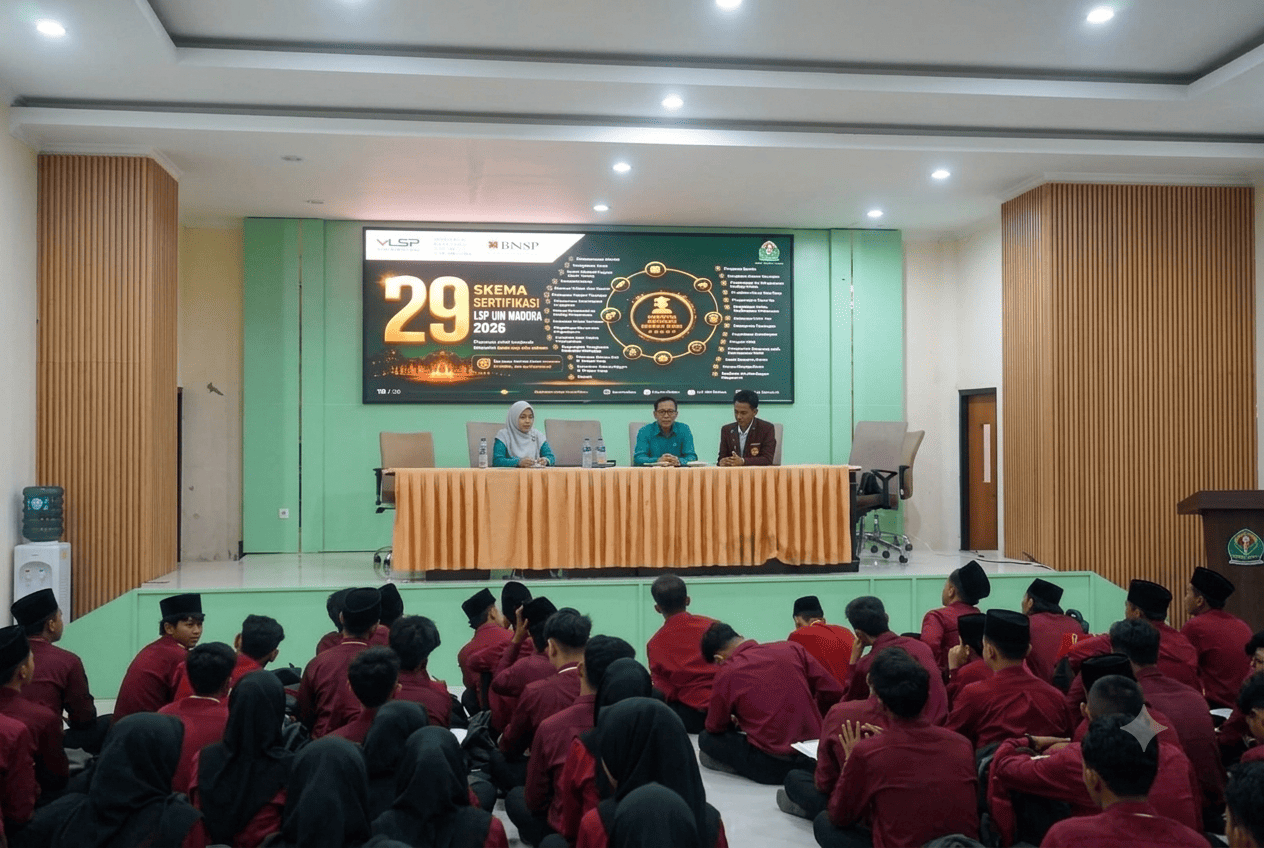 Sosialisasi Masif, LSP UIN Madura Sambangi Mahasiswa Baru di Seluruh Fakultas Pada Kegiatan PBAK 2026